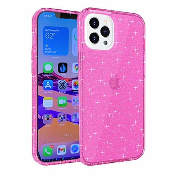 מגן לאייפון ורוד נצנצים חזק ודק במיוחד Grip Crystal